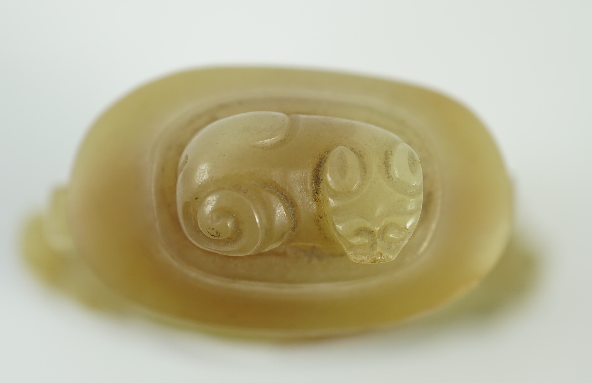 A Chinese yellow and russet jade vase and cover, 19th/20th century